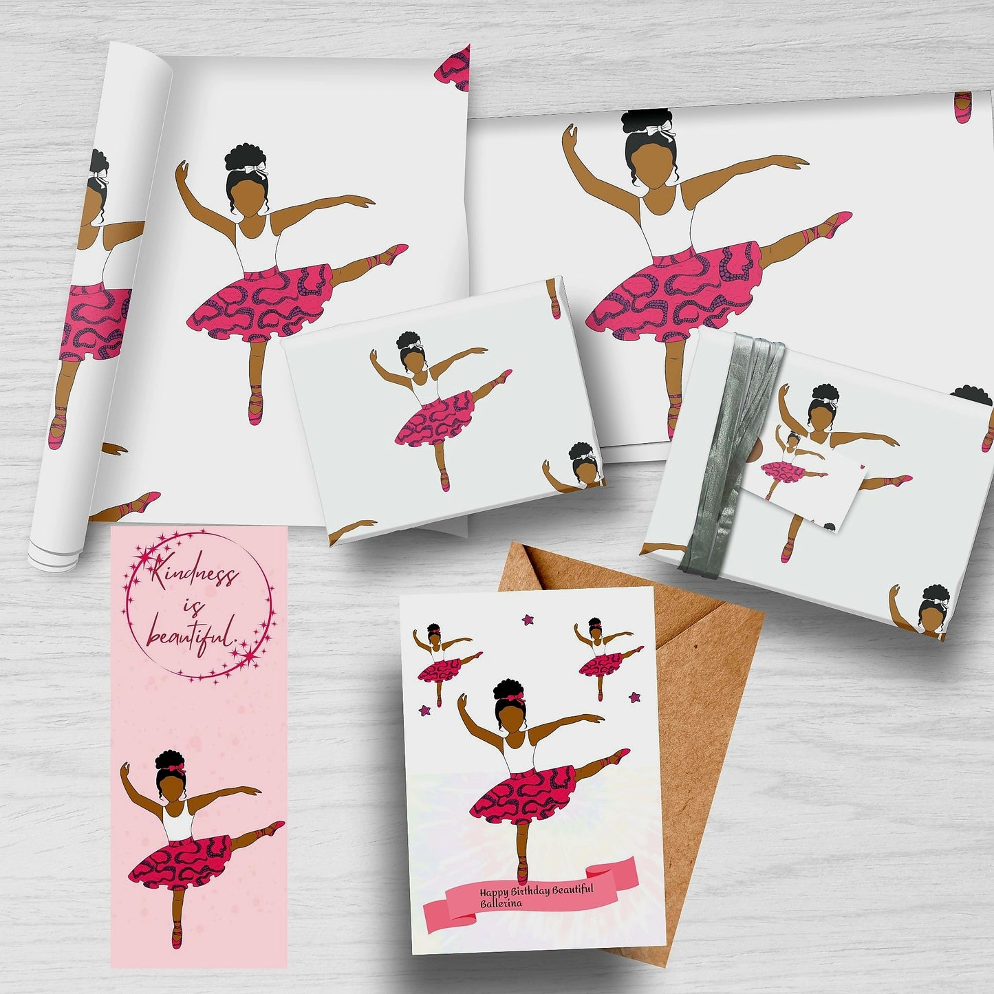 Little Black Girl Ballerina Wrapping Paper - Gift Wrapping