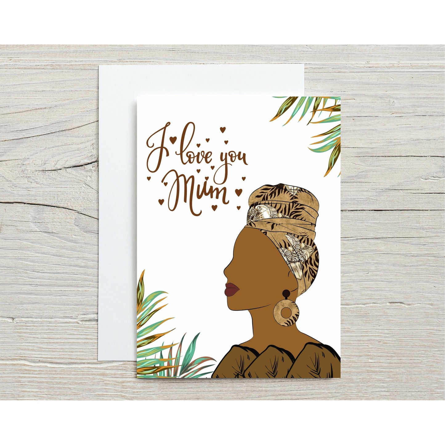 I Love you Mum/Happy Mother's Day Black Woman Card