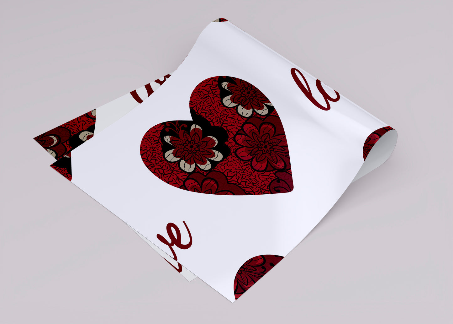 Love African Print Design Wrapping Paper - Gift Wrapping - Valentines/Love