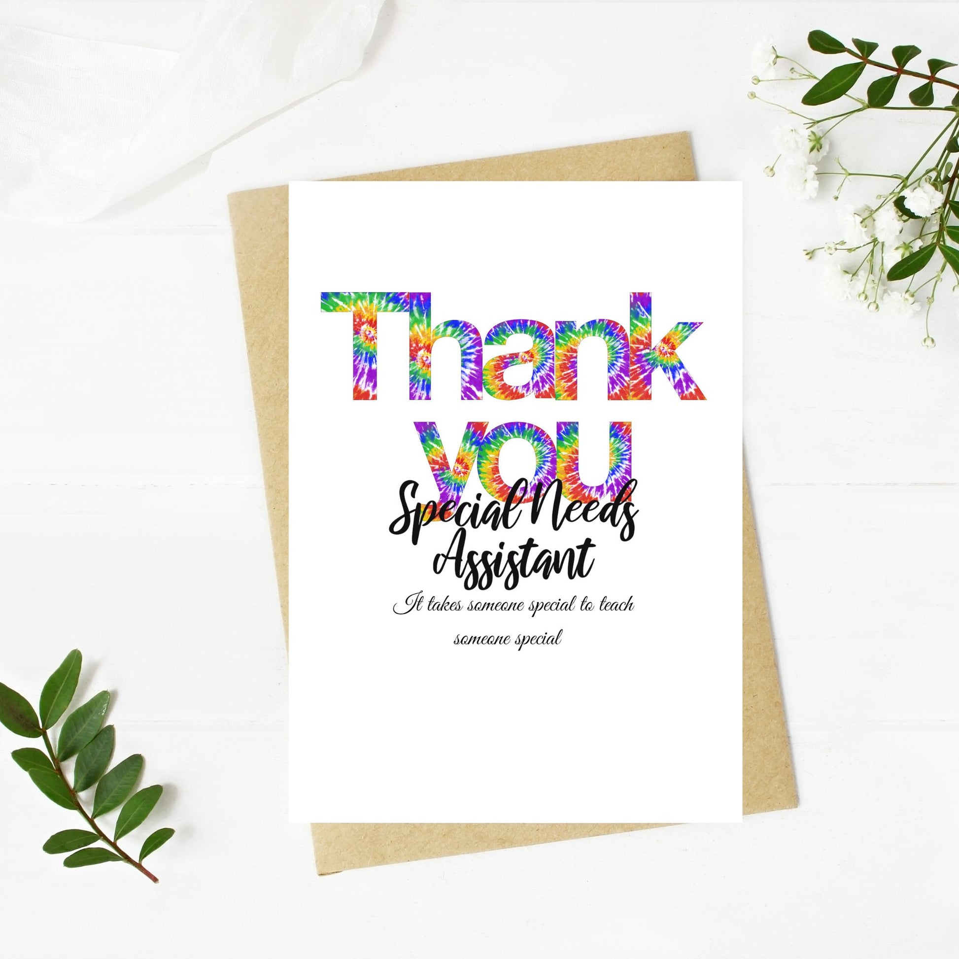Thank you card - Teacher, Teaching Assistant, Head Teacher, Special Needs Teacher