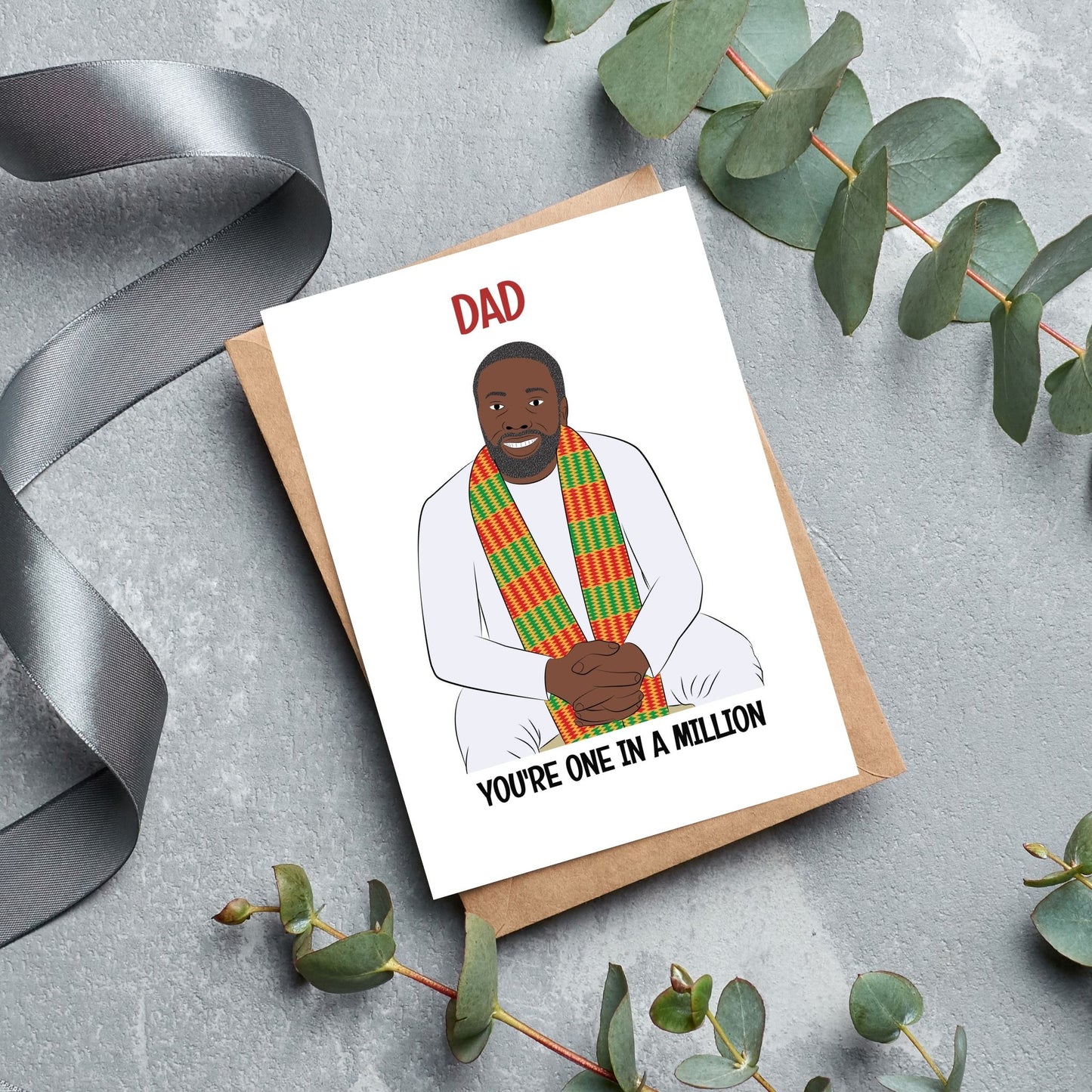 One in a Million Black Dad Fathers Day Greeting Card