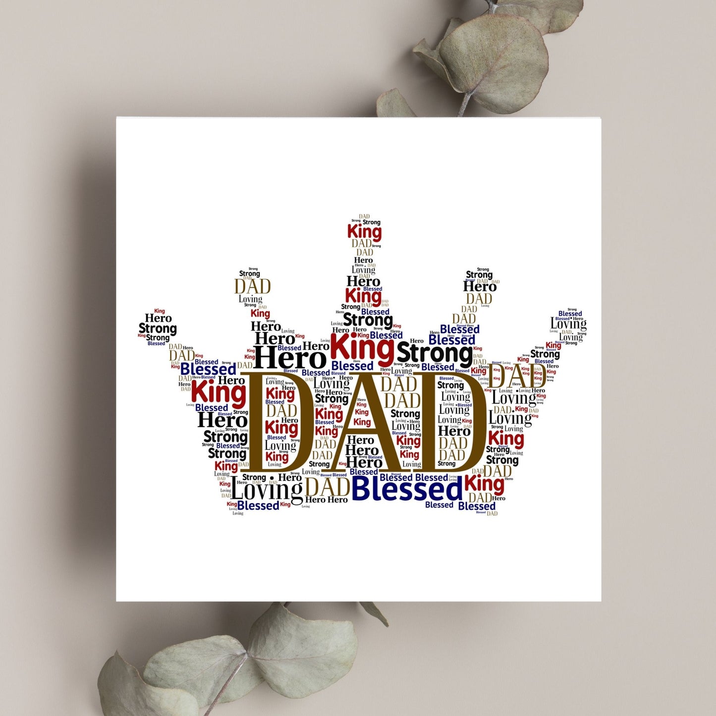 Dad in Crown Father's Day/Happy Birthday Card-Cards for Men