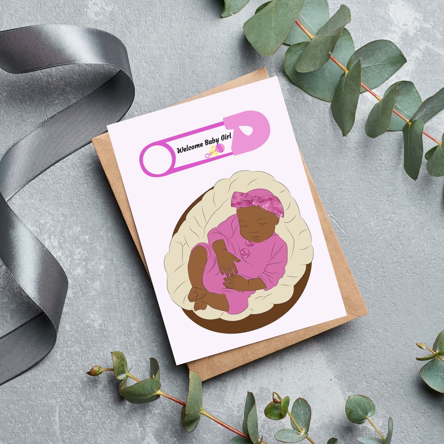 Black Baby Newborn Baby Cards