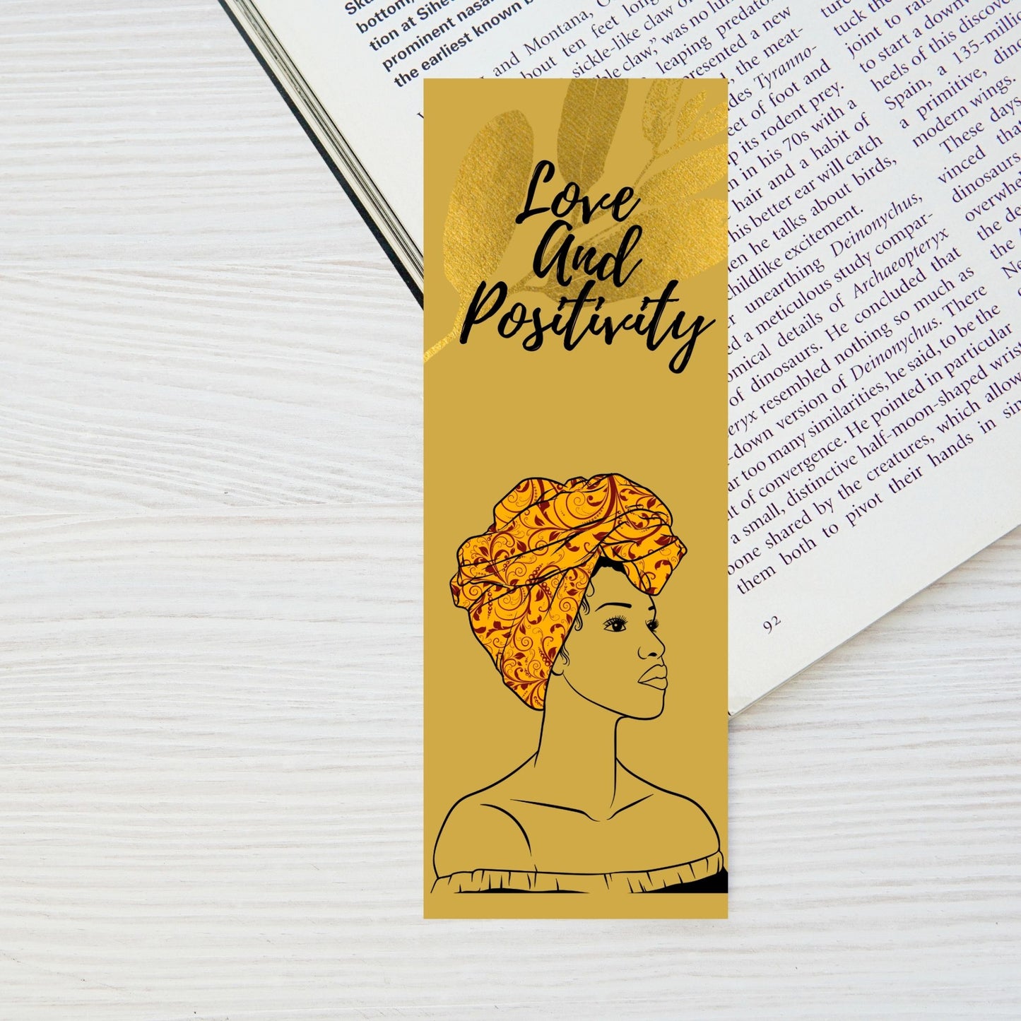 Black Woman Headwrap Bookmark Affirmation - Stationery