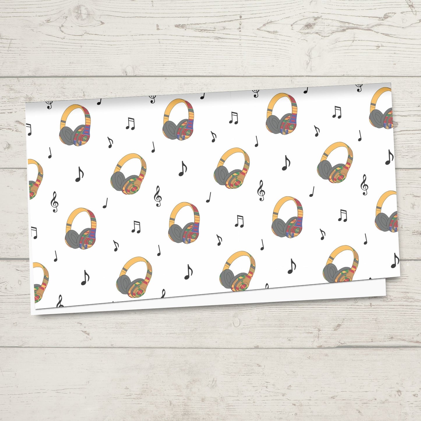 Kente Print Headphone Wrapping Paper - Gift Wrapping