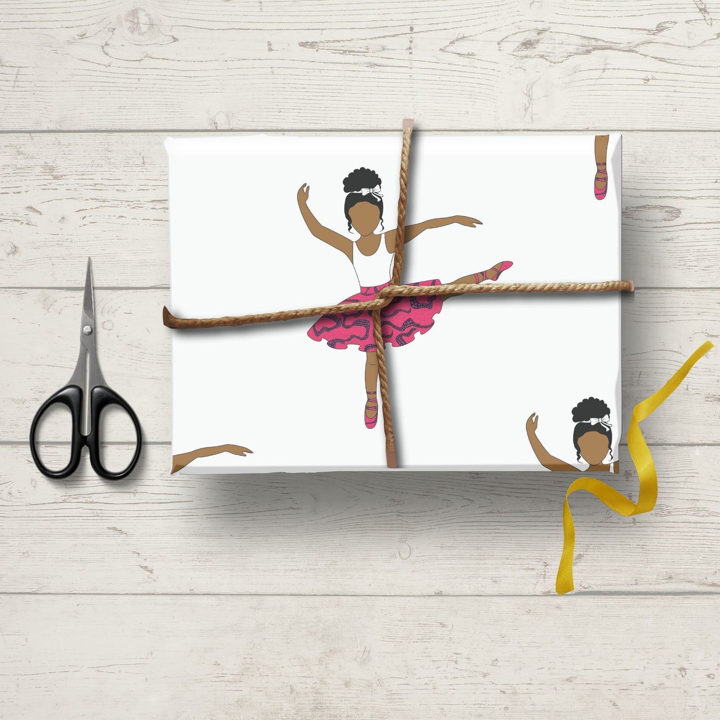 Little Black Girl Ballerina Wrapping Paper - Gift Wrapping