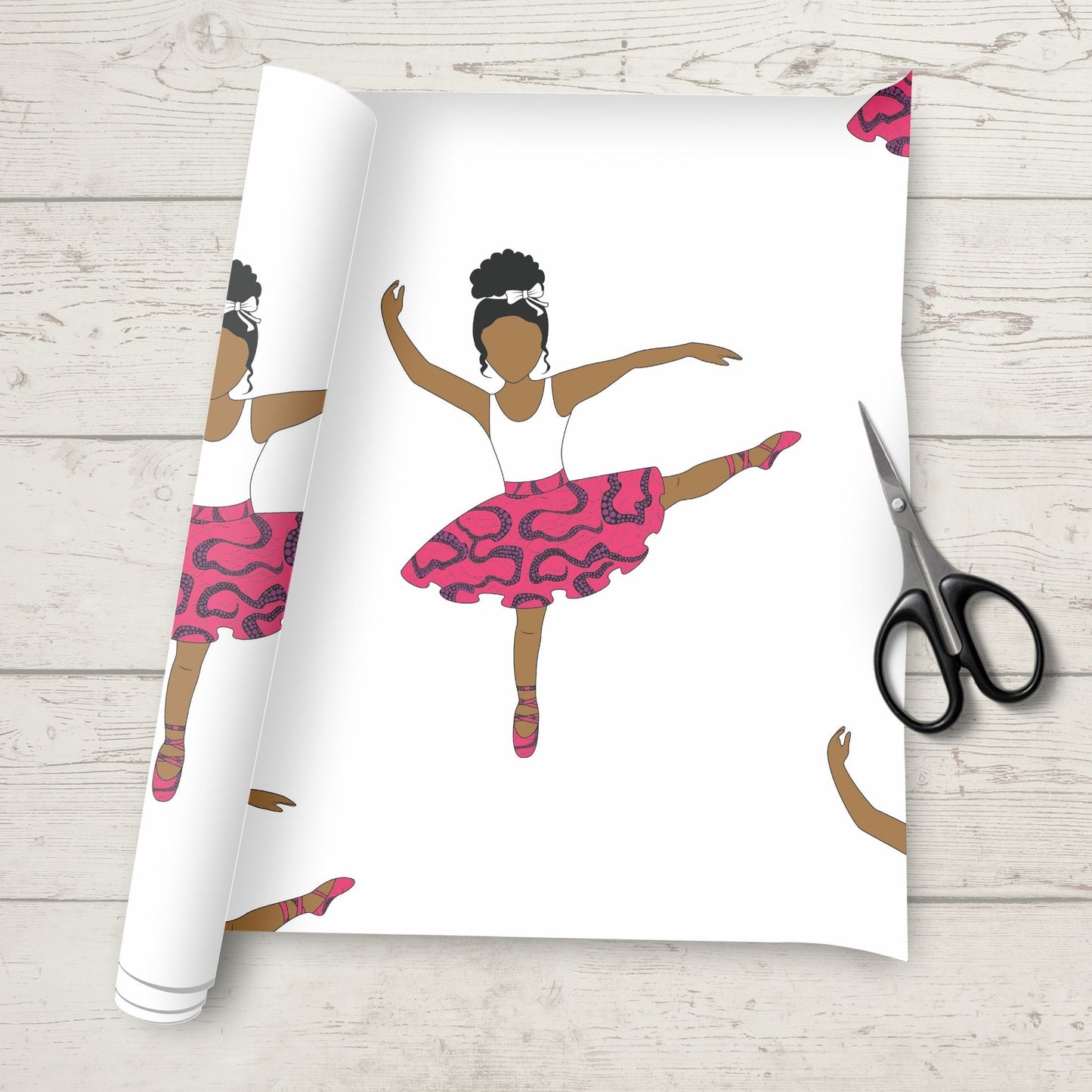 Little Black Girl Ballerina Wrapping Paper - Gift Wrapping