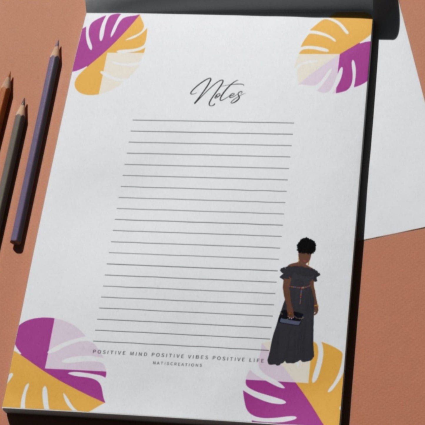 A6 Black Girl  Notepad