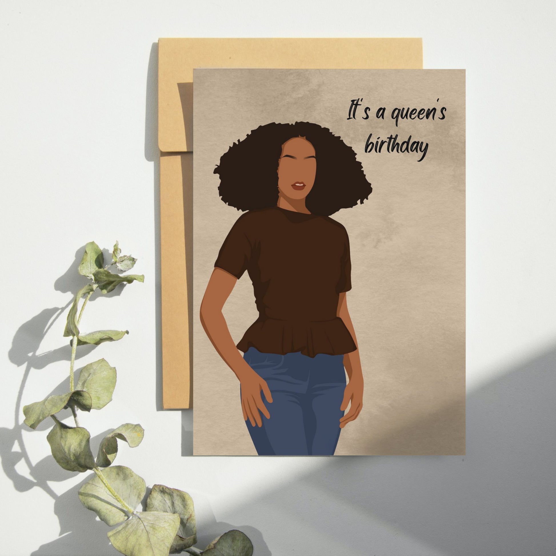 Black woman birthday card