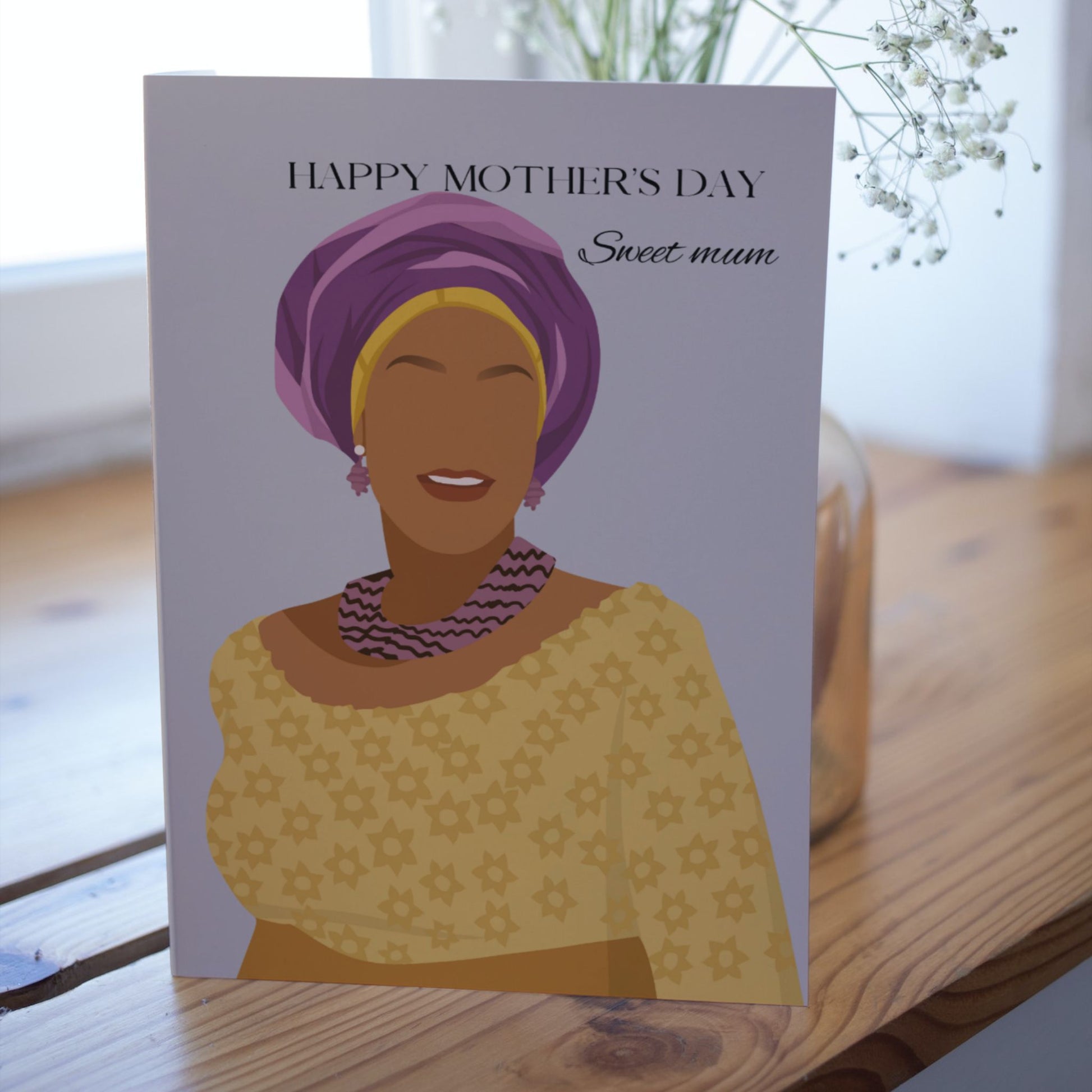 Black mum mothers day card