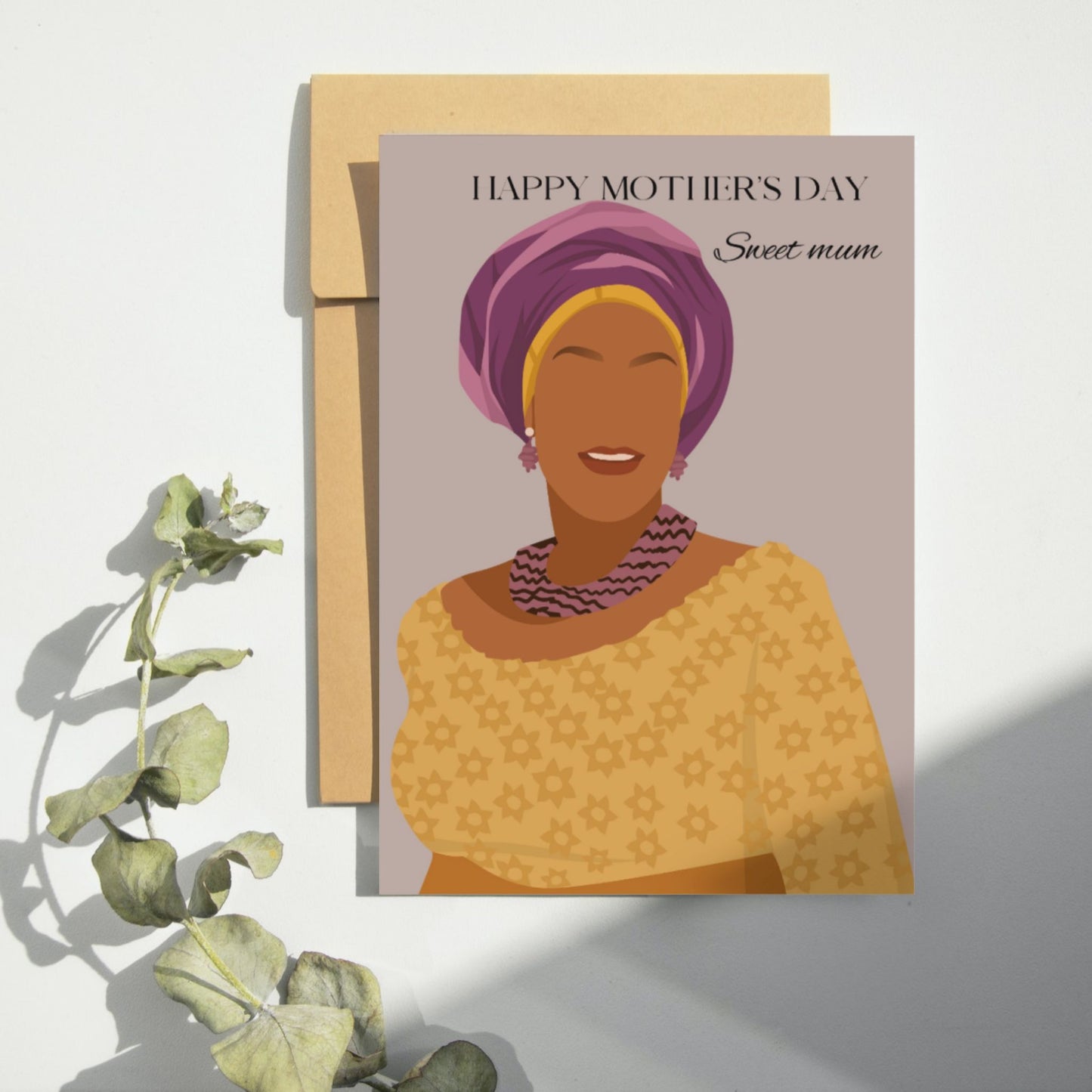 Black mum African mum mothers day card