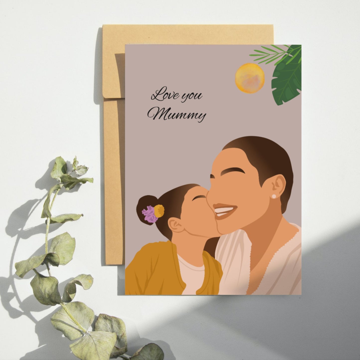 Mum and daughter greeting card