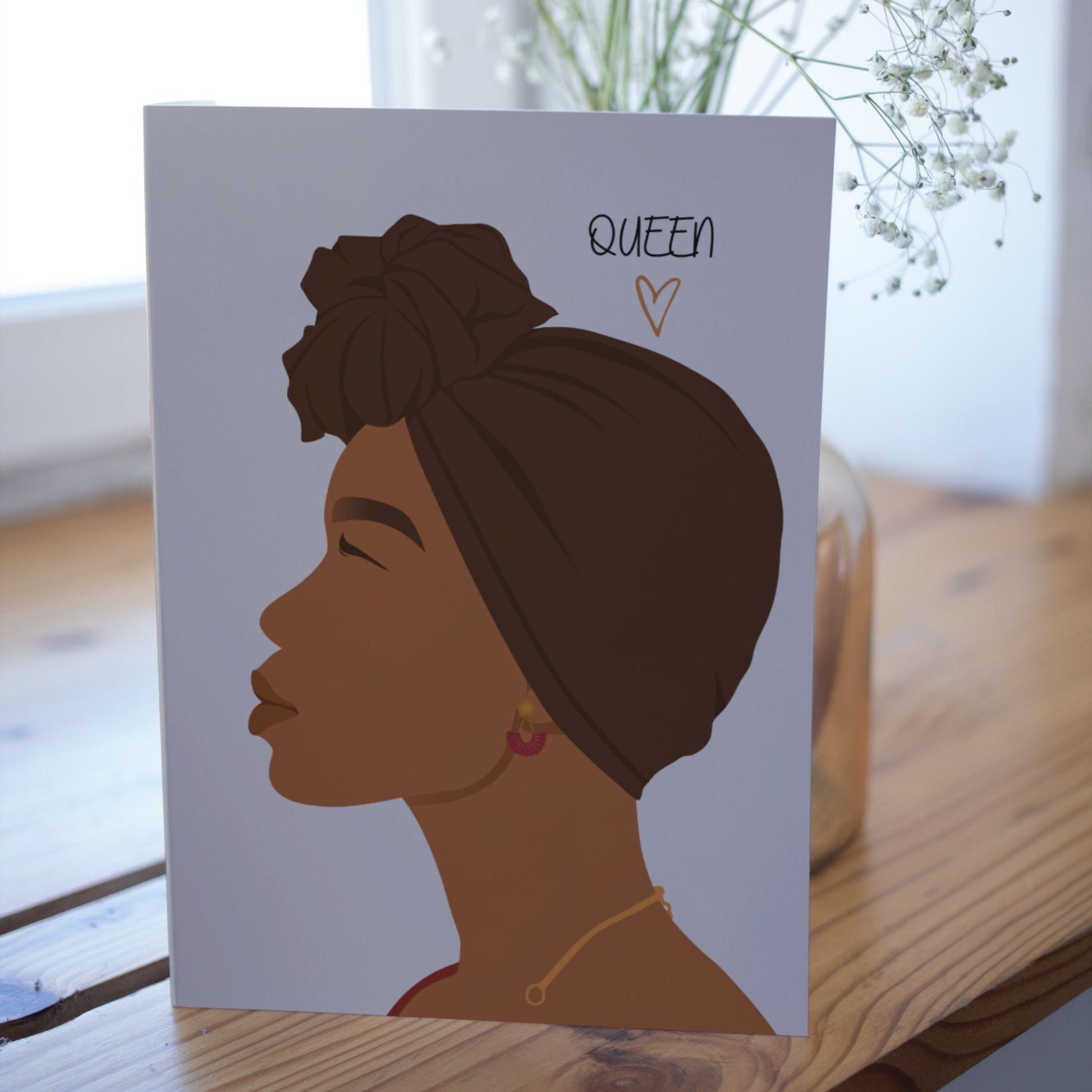 Black woman in headwrap card