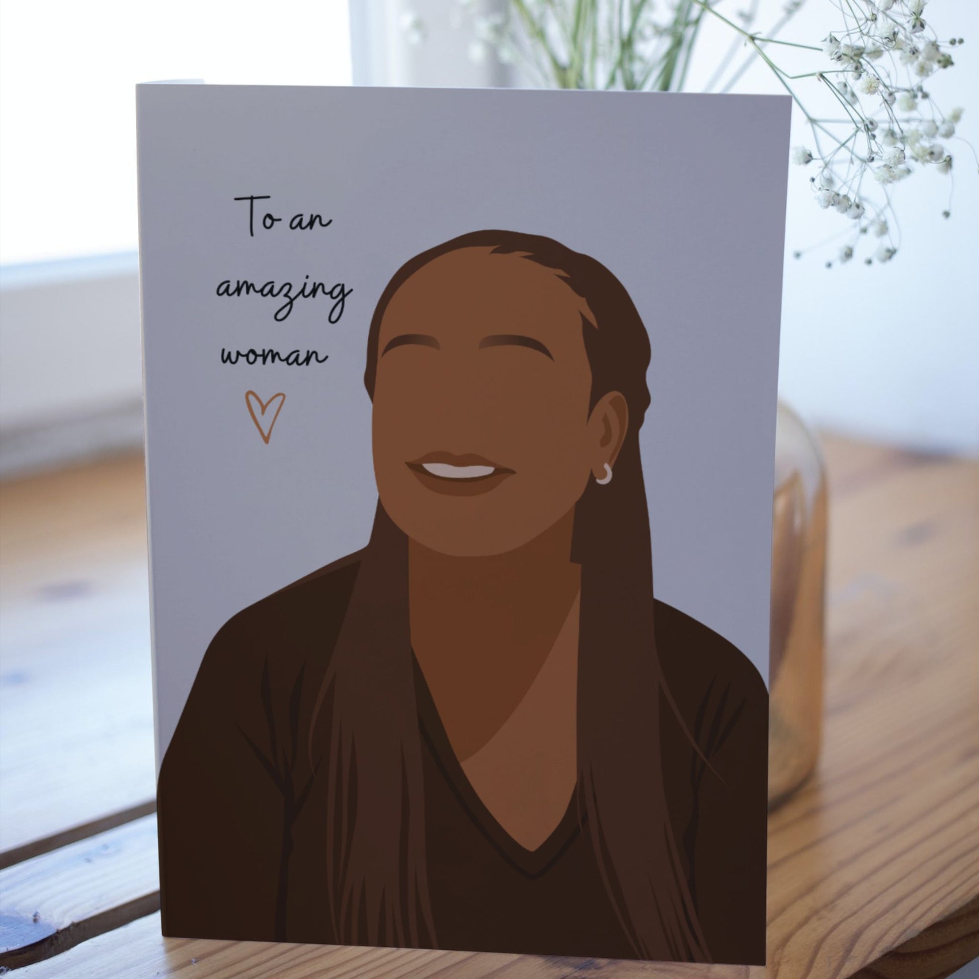 Black woman mum card