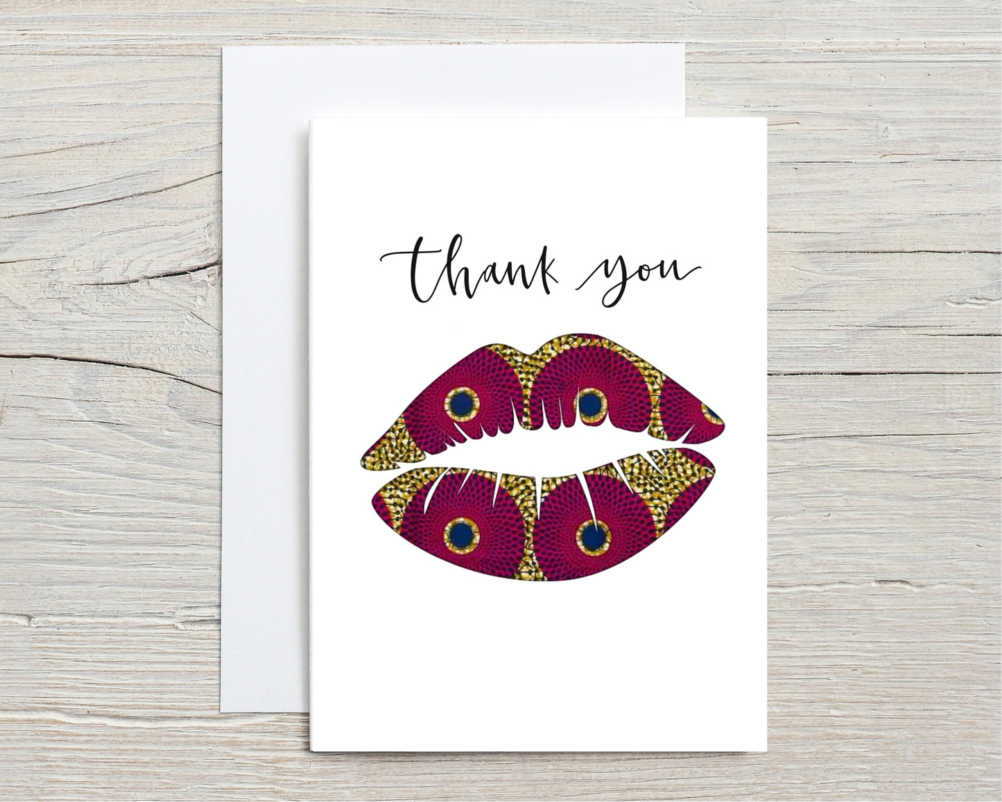 Lips Thank You Card