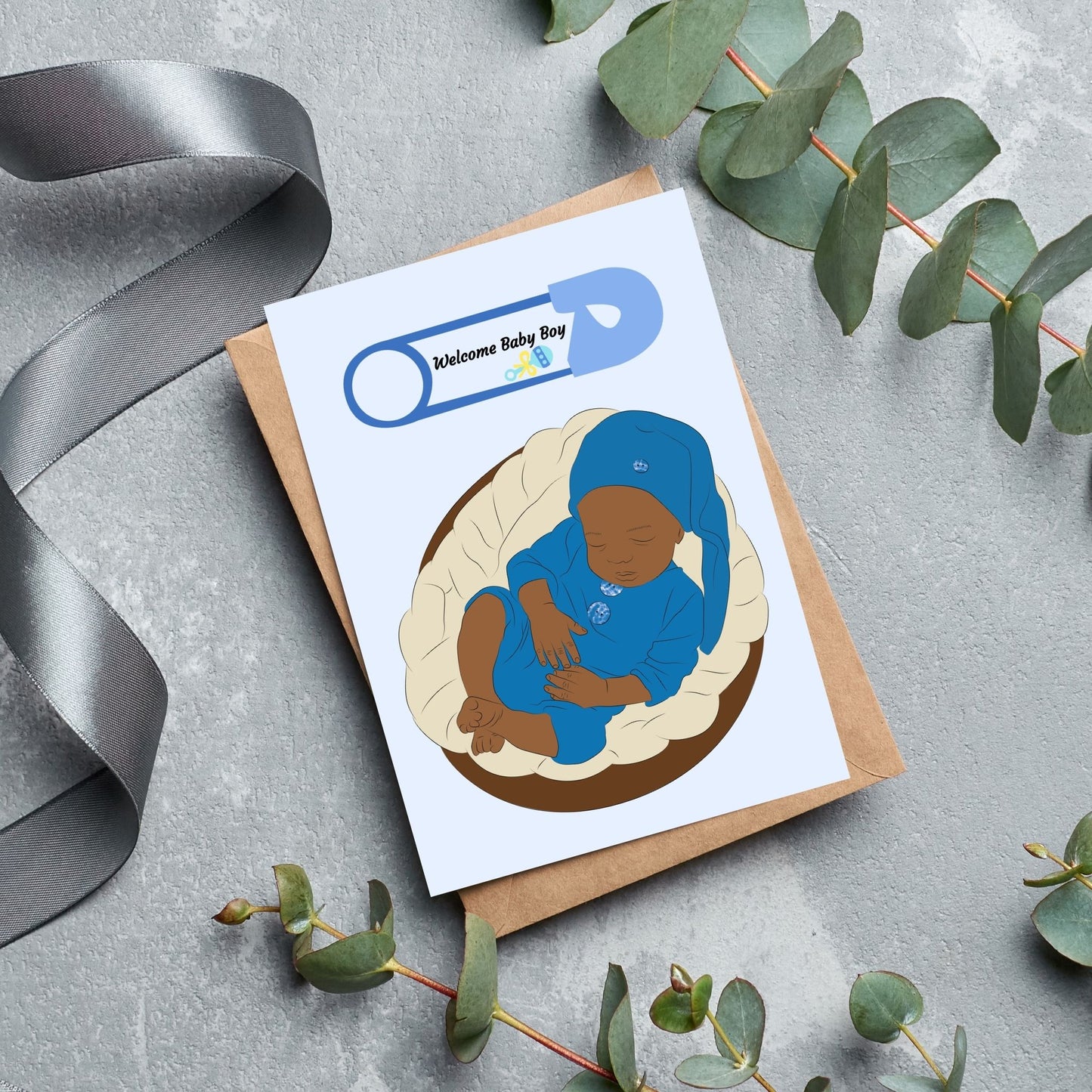 Black Baby Newborn Baby Cards