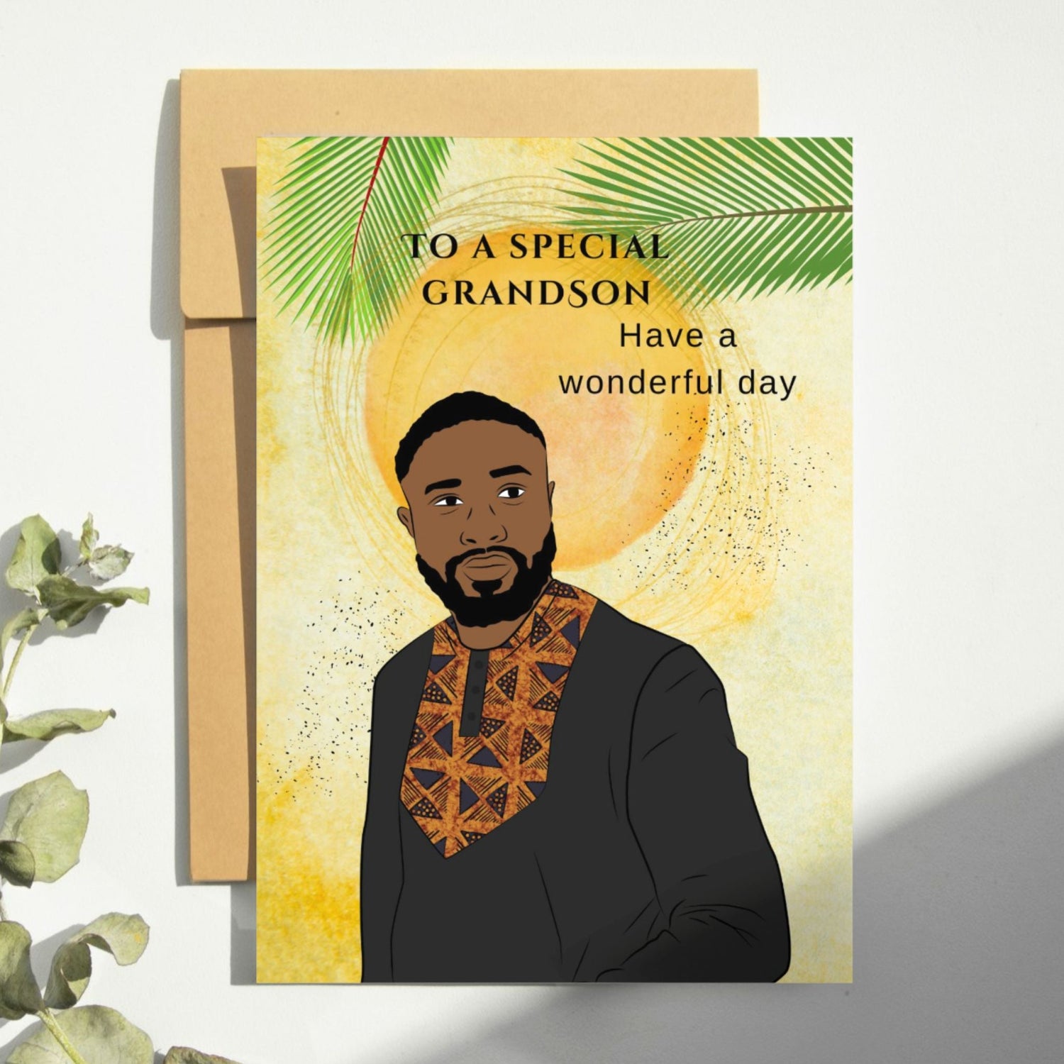 Black Son birthday card, representation card, cultural cards