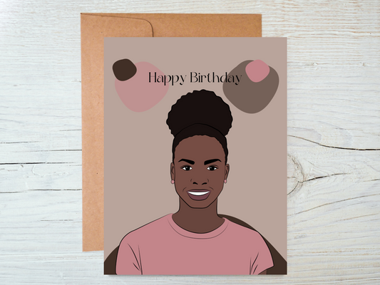 Young Black Teenage Girl Greeting Card