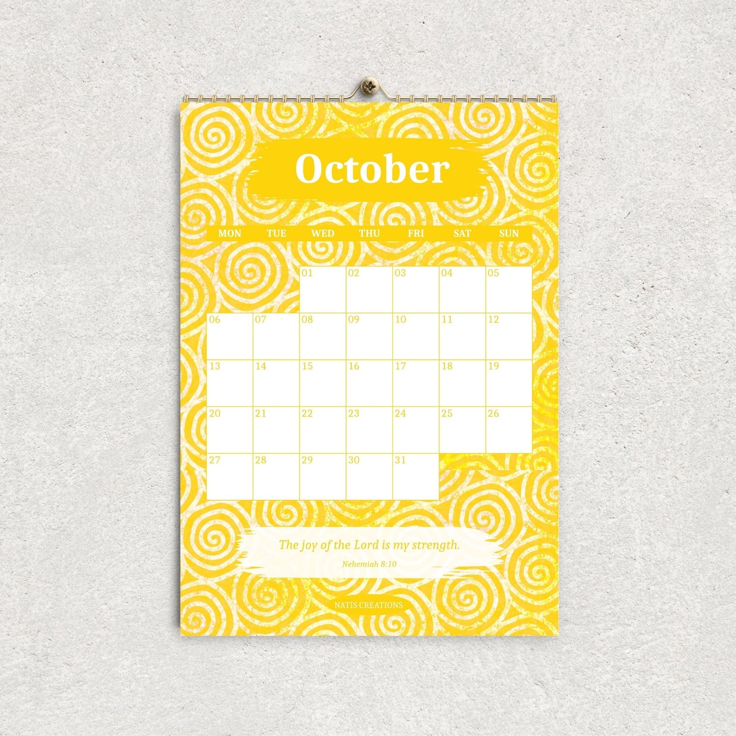 2025 Diverse Batik Print Biblical Quotes Calendar