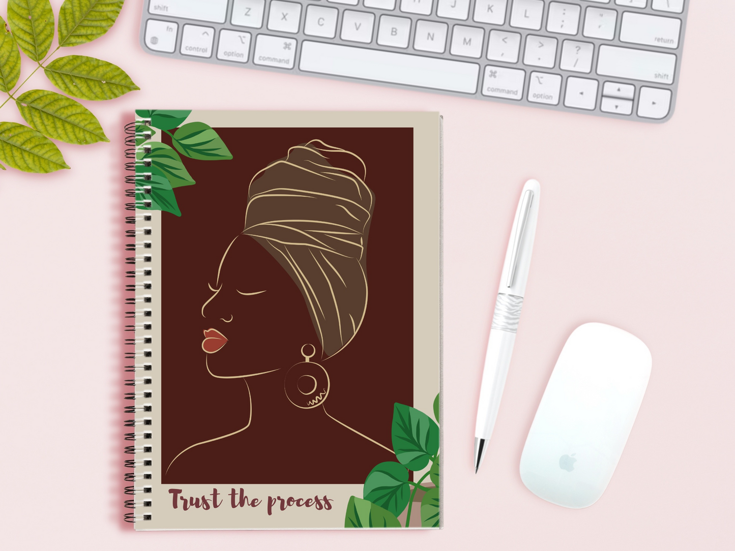 Trust The Process Afrocentric Black Woman A5 Notebook