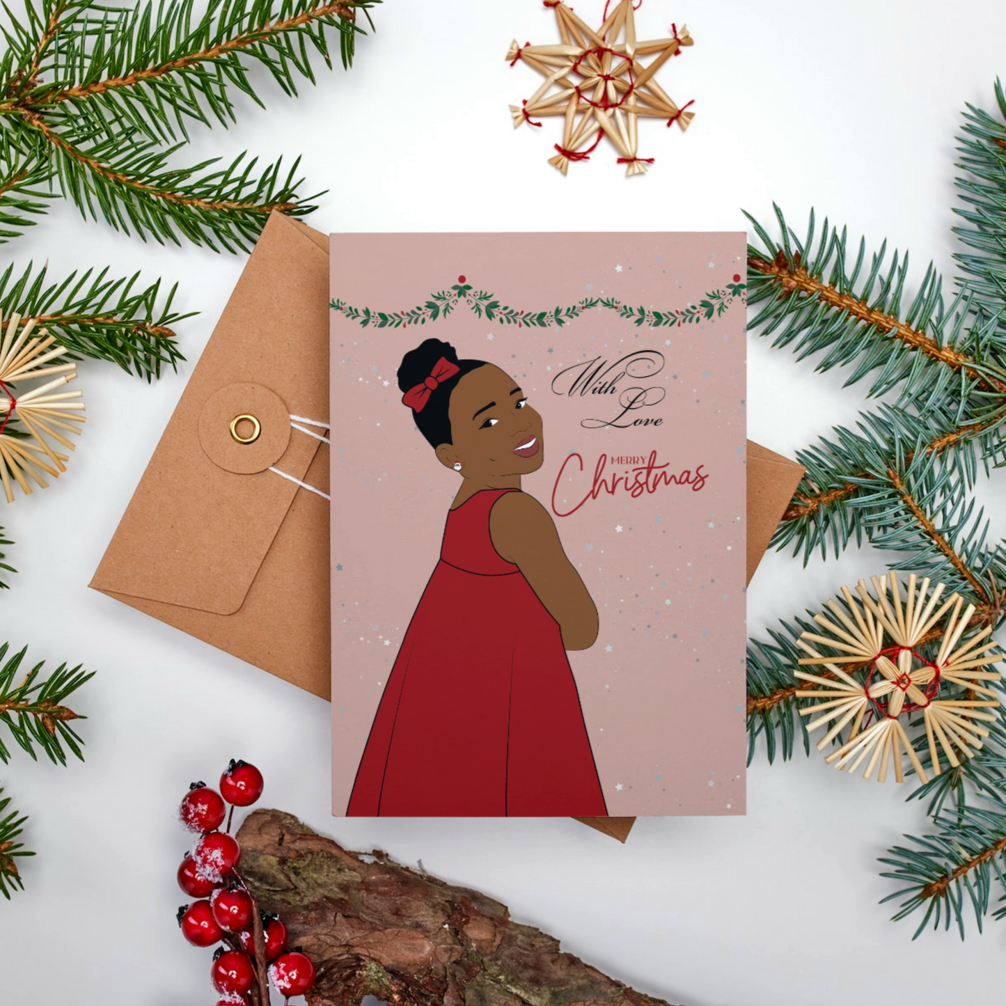 Mini Children A6 Afrocentric Christmas Card