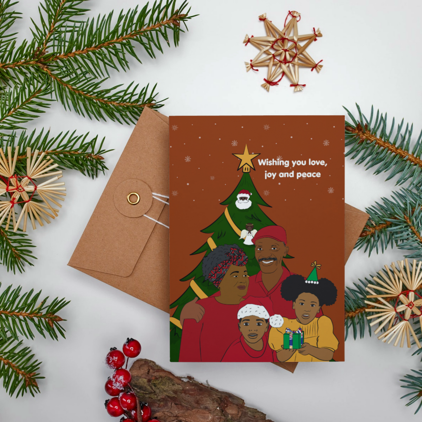 Mini Children A6 Afrocentric Christmas Card