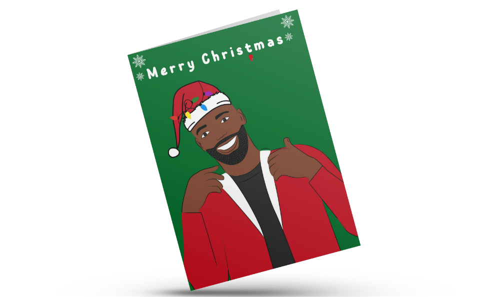 Festive Black Male Christmas Card