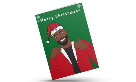 Festive Black Male Christmas Card