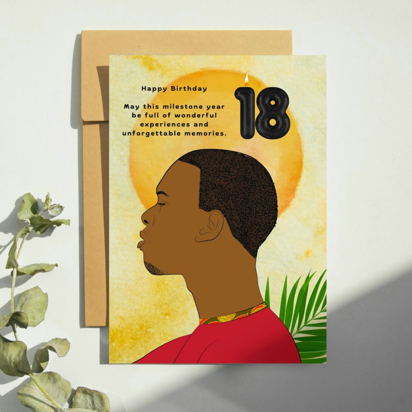 18th Black Boy Birthday Card