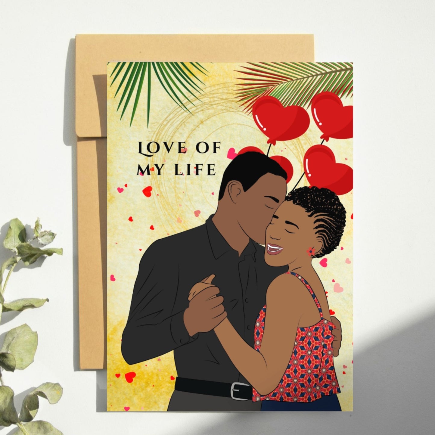 Love Of My Life Black Couple Valentines Day Black Love Card