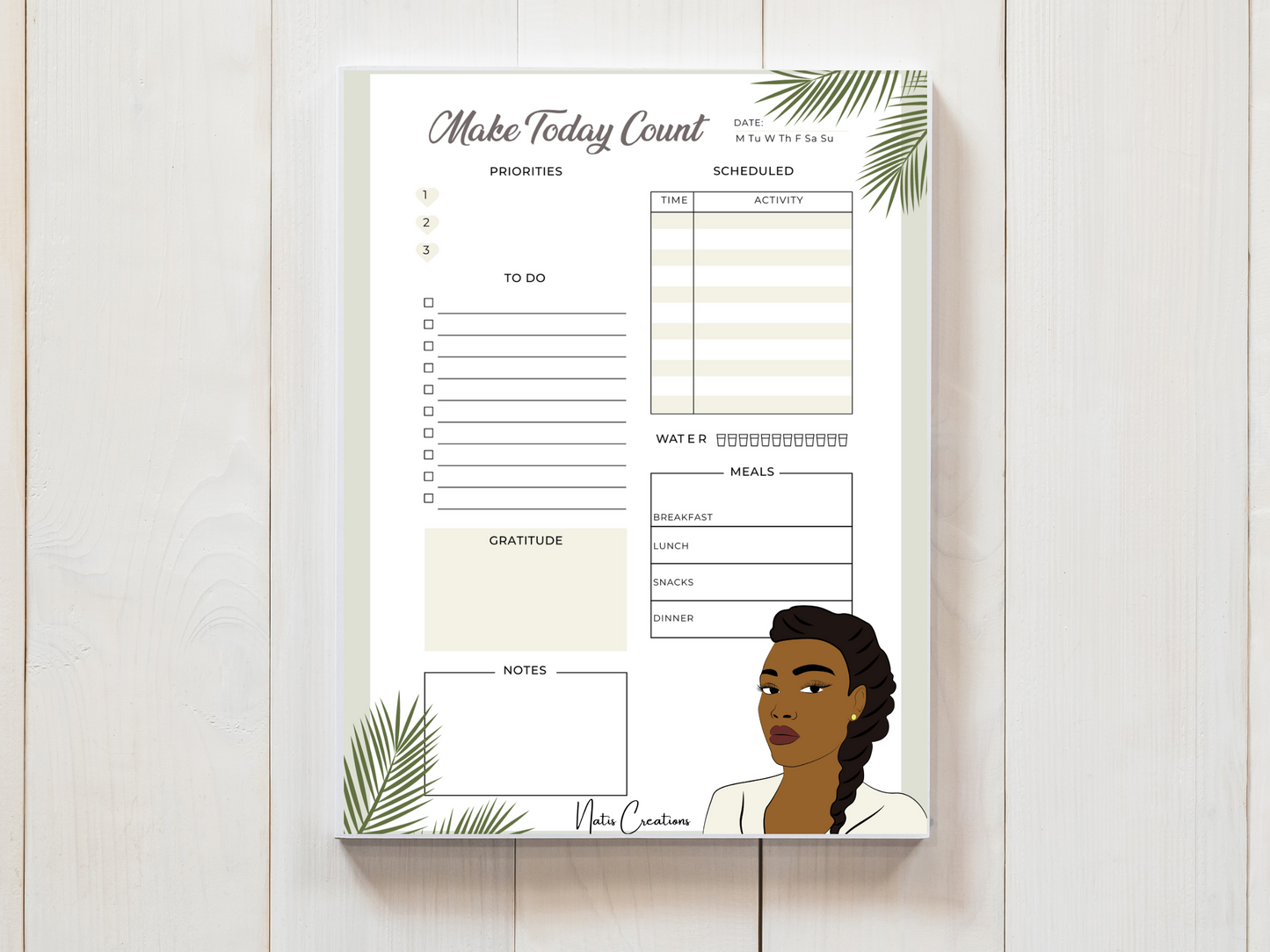 A5 Daily Planner Make Today Count Notepad