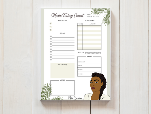 A5 Daily Planner Make Today Count Notepad