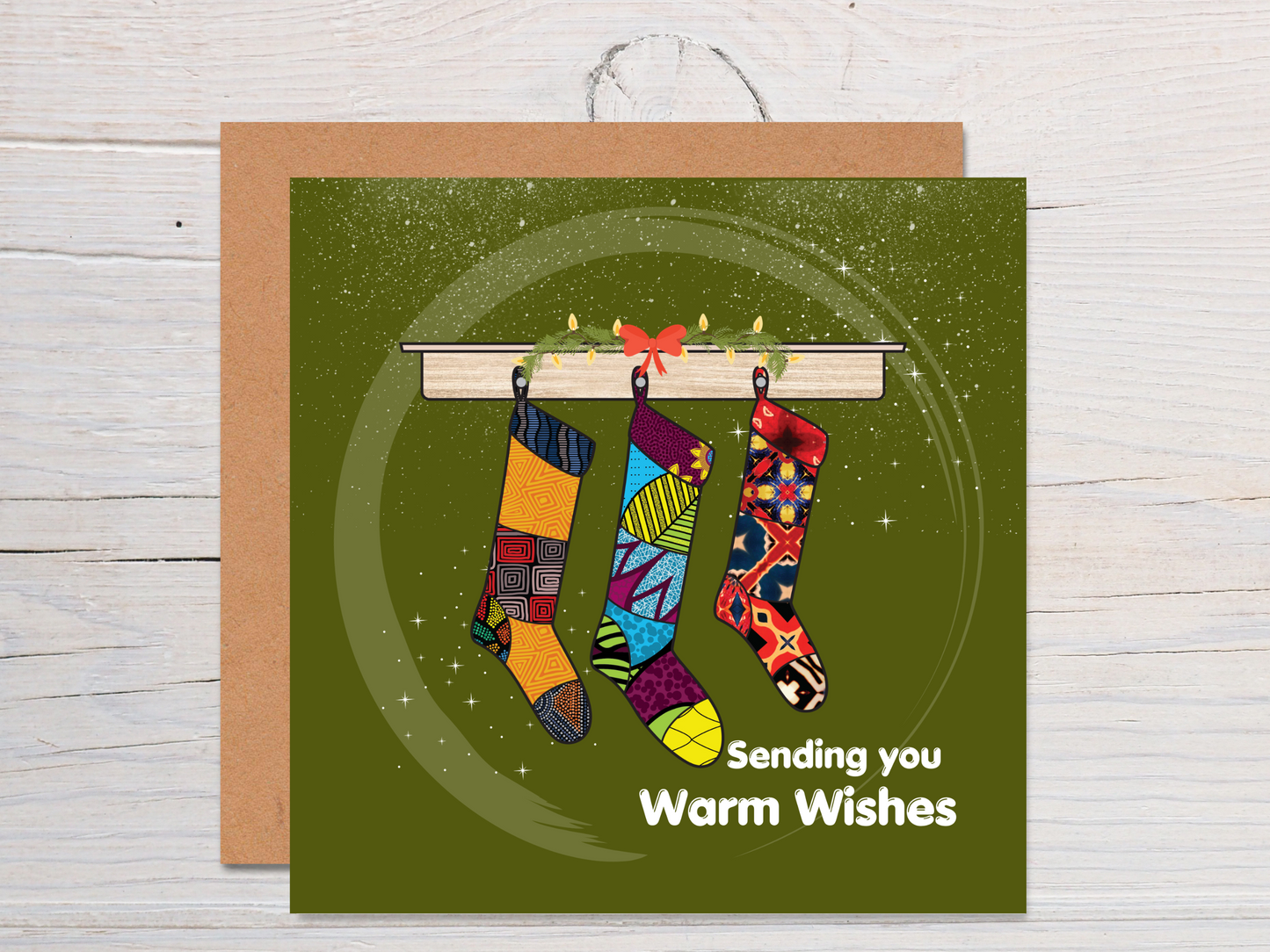 Warm Wishes Afrocentric Christmas Card