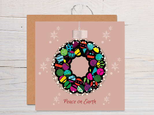 Peace on earth Christmas card 