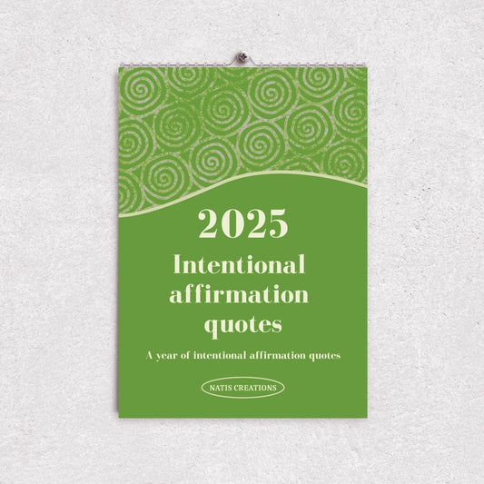 2025 African Batik Print Intentional Affirmation Quotes Calendar