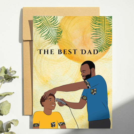 Dad Barbering Son