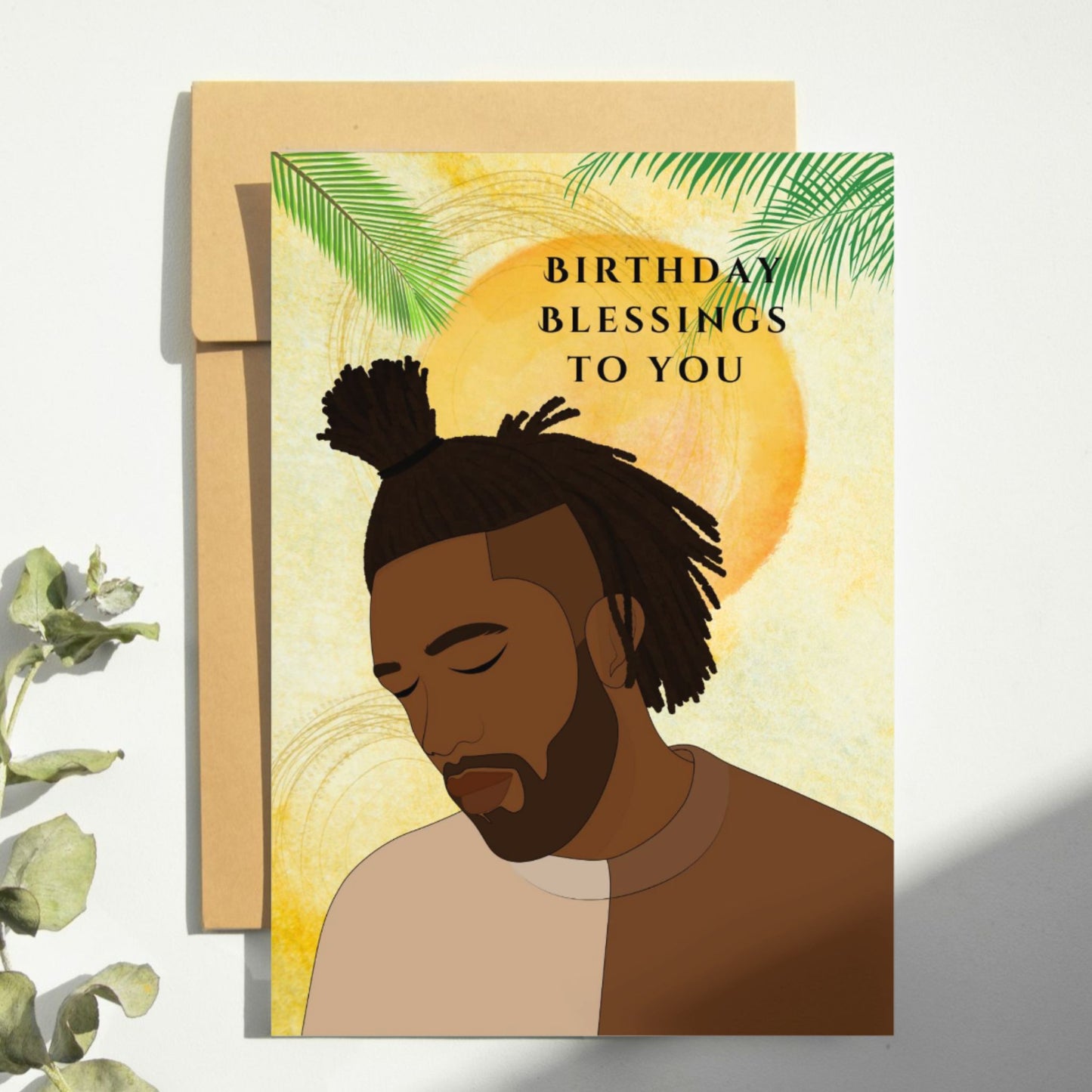 Black Man With Dreadlocks Happy Birthday Card