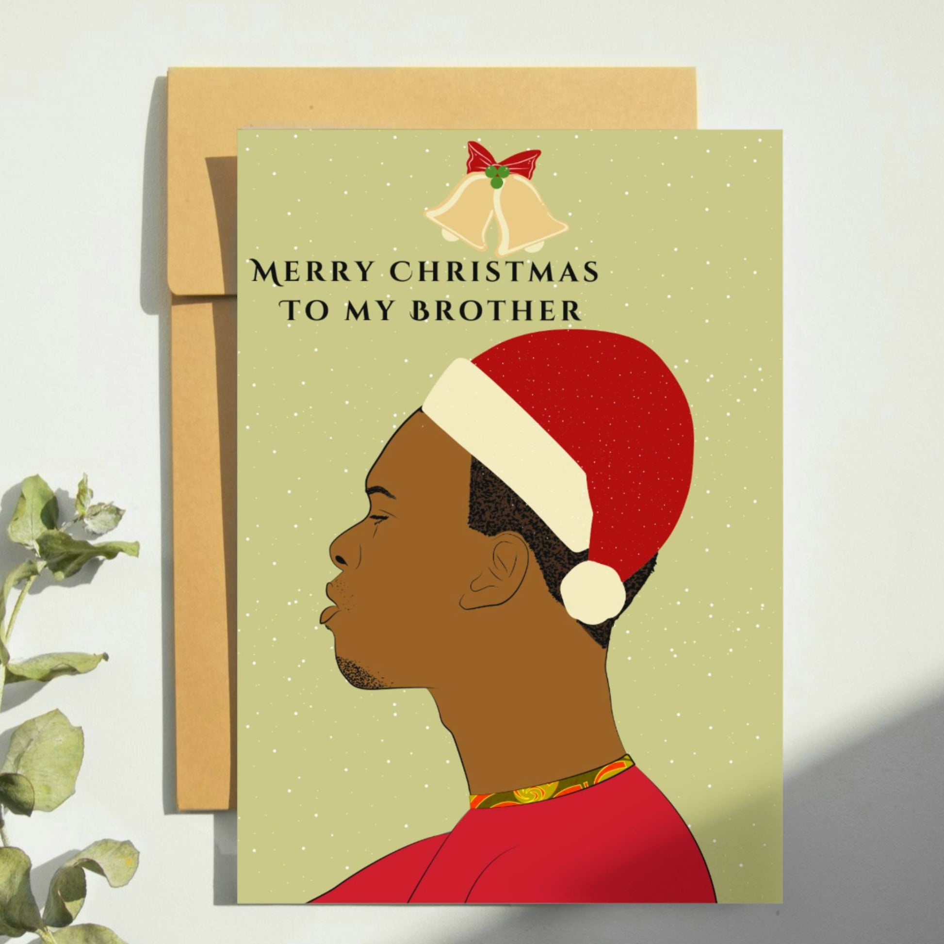 Brother black woman Christmas cards 