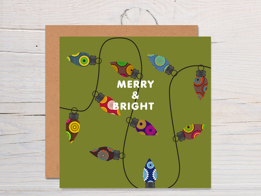 Merry And Bright Afrocentric Christmas Card