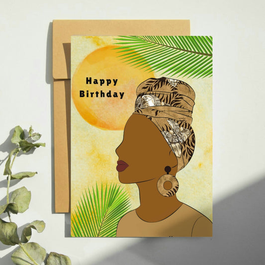 Happy Birthday Esther/Naomi Afrocentric Black woman Cards for Women