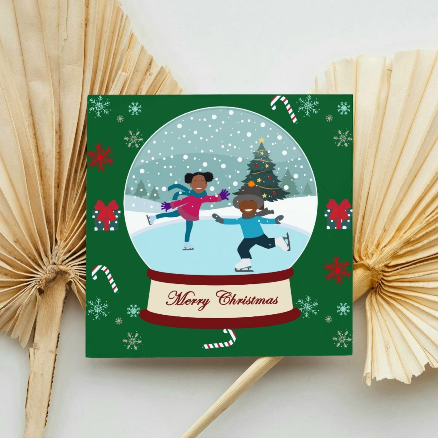 Christmas Winter Globe Children Greeting Cards