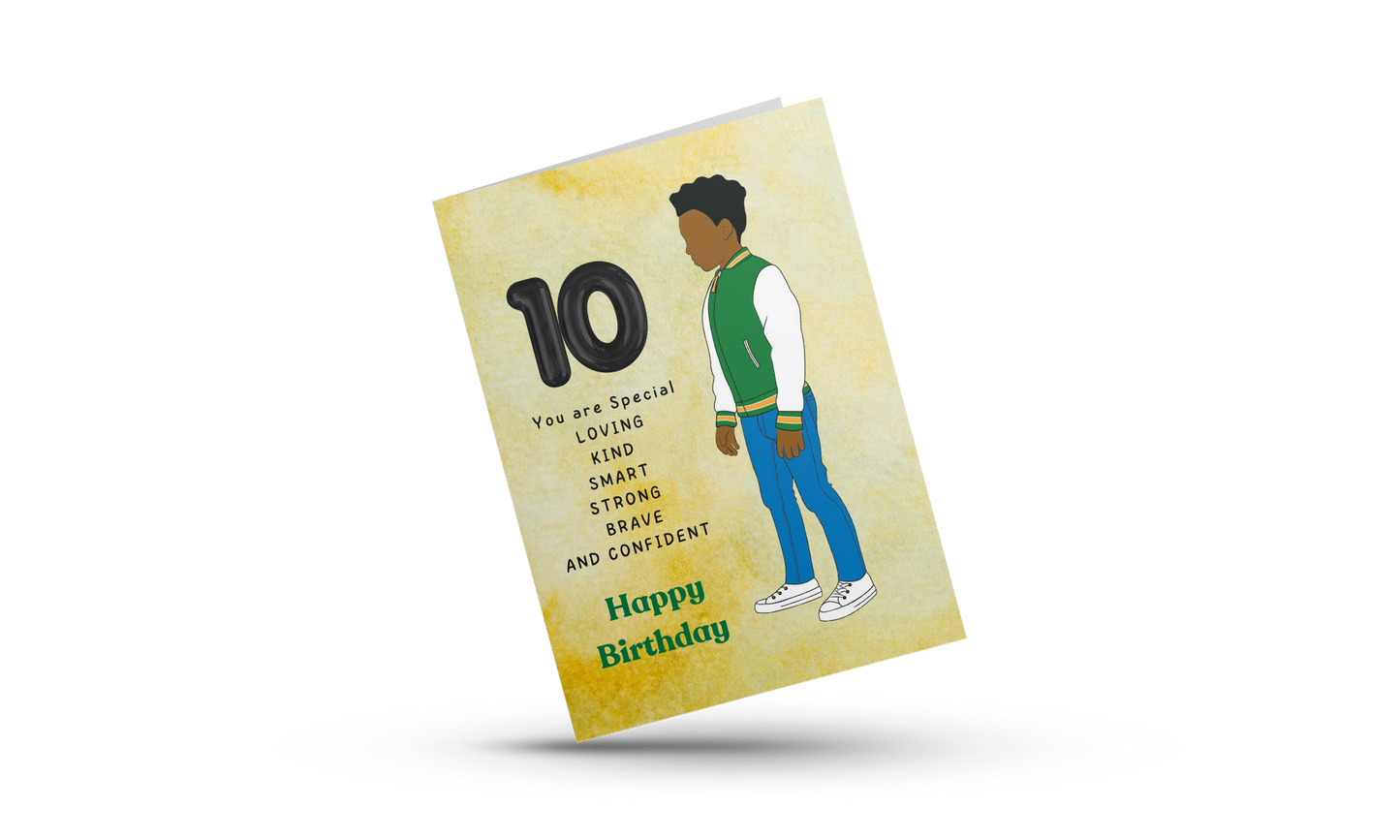 Affirmation 10th Birthday Cards For Boys