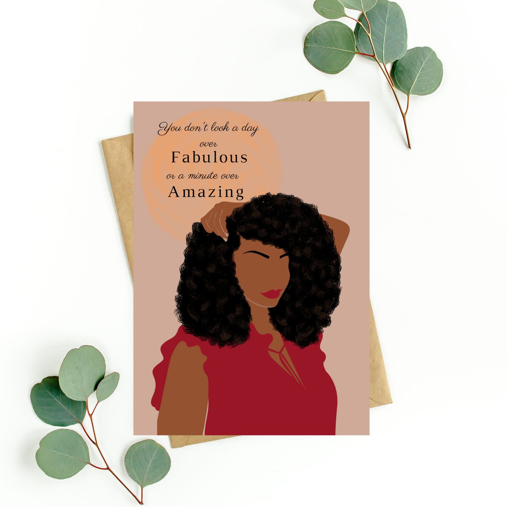 Black woman birthday card