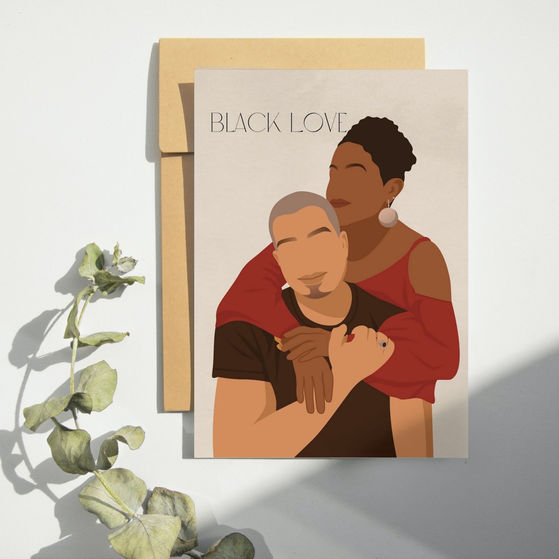 Black Love Valentines Anniversary Card