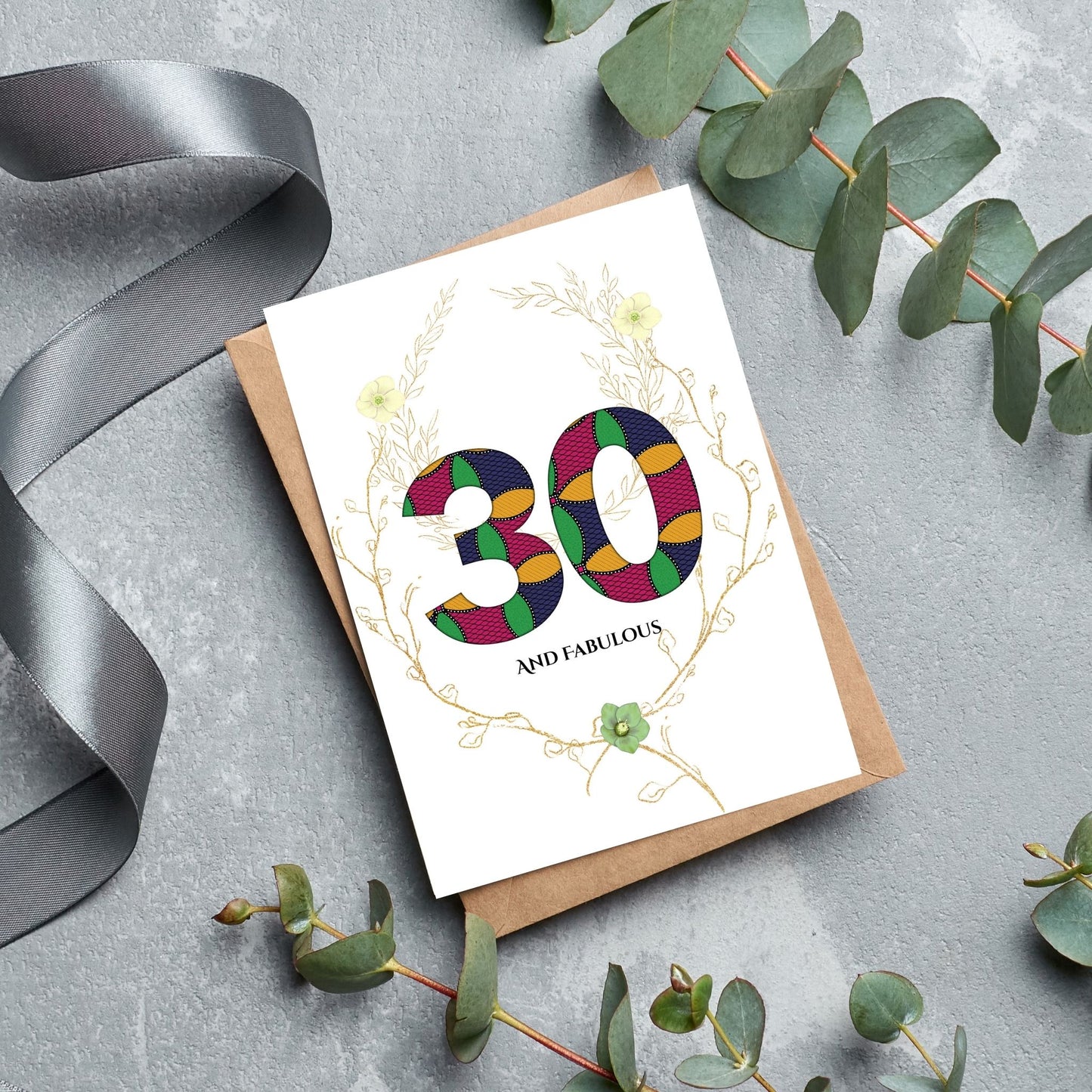 Milestones Birthday Cards in African Prints Designs