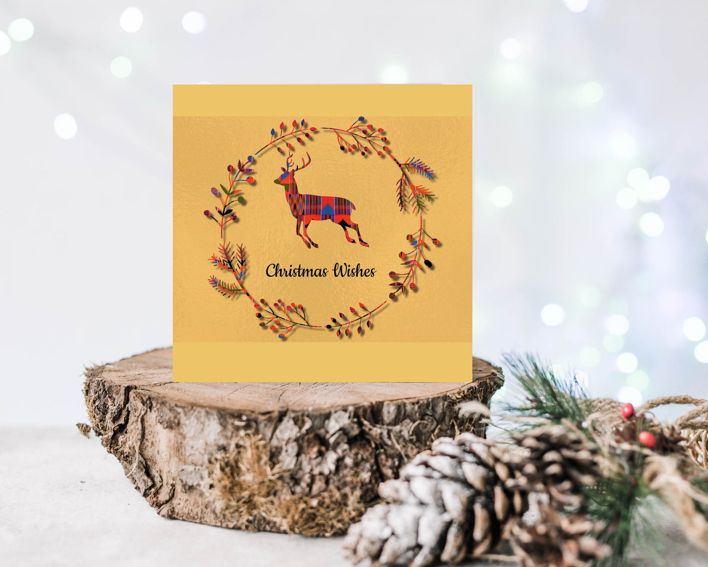 Christmas Wishes Deer Card - Christmas Shop