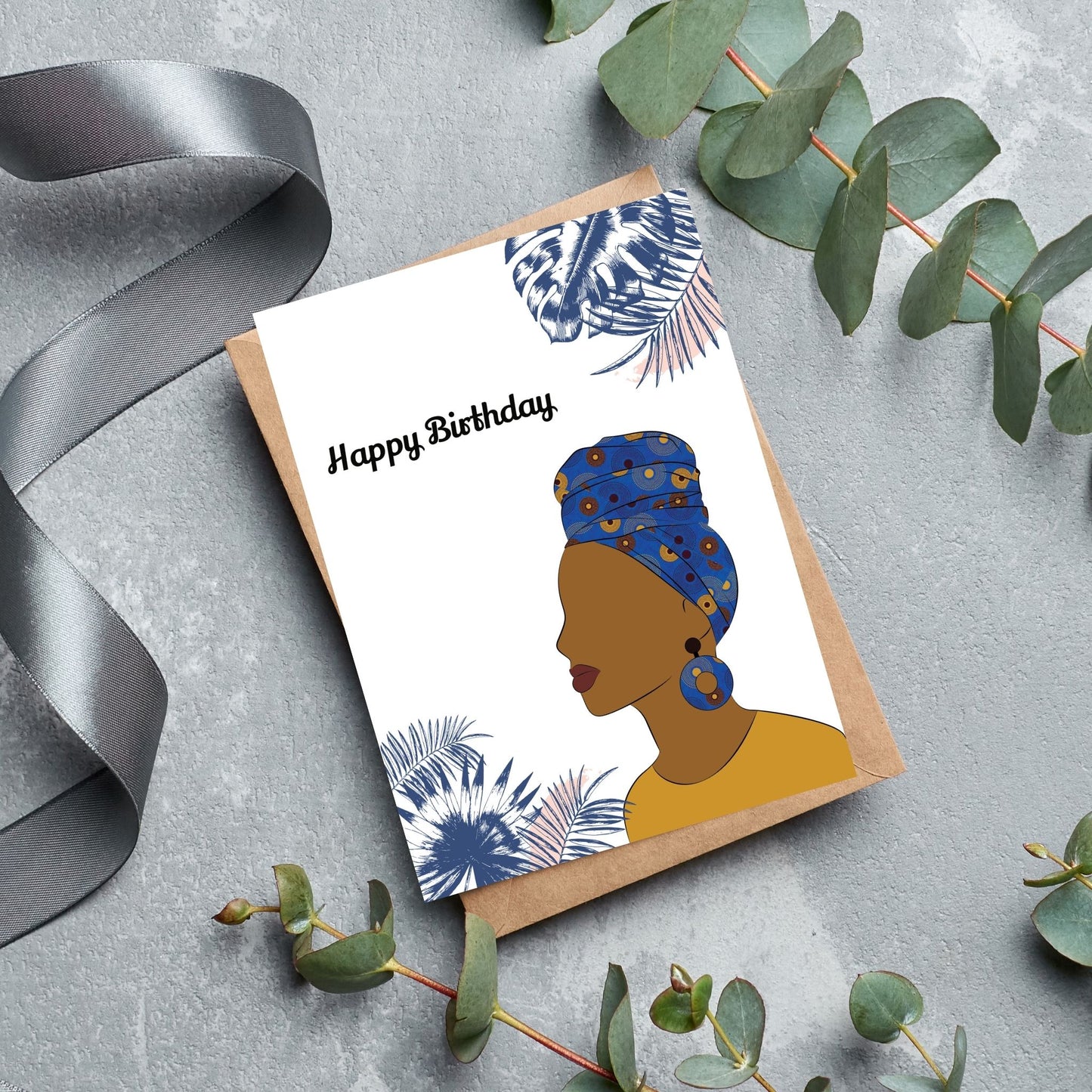 Happy Birthday Esther/Naomi Afrocentric Black woman Cards for Women