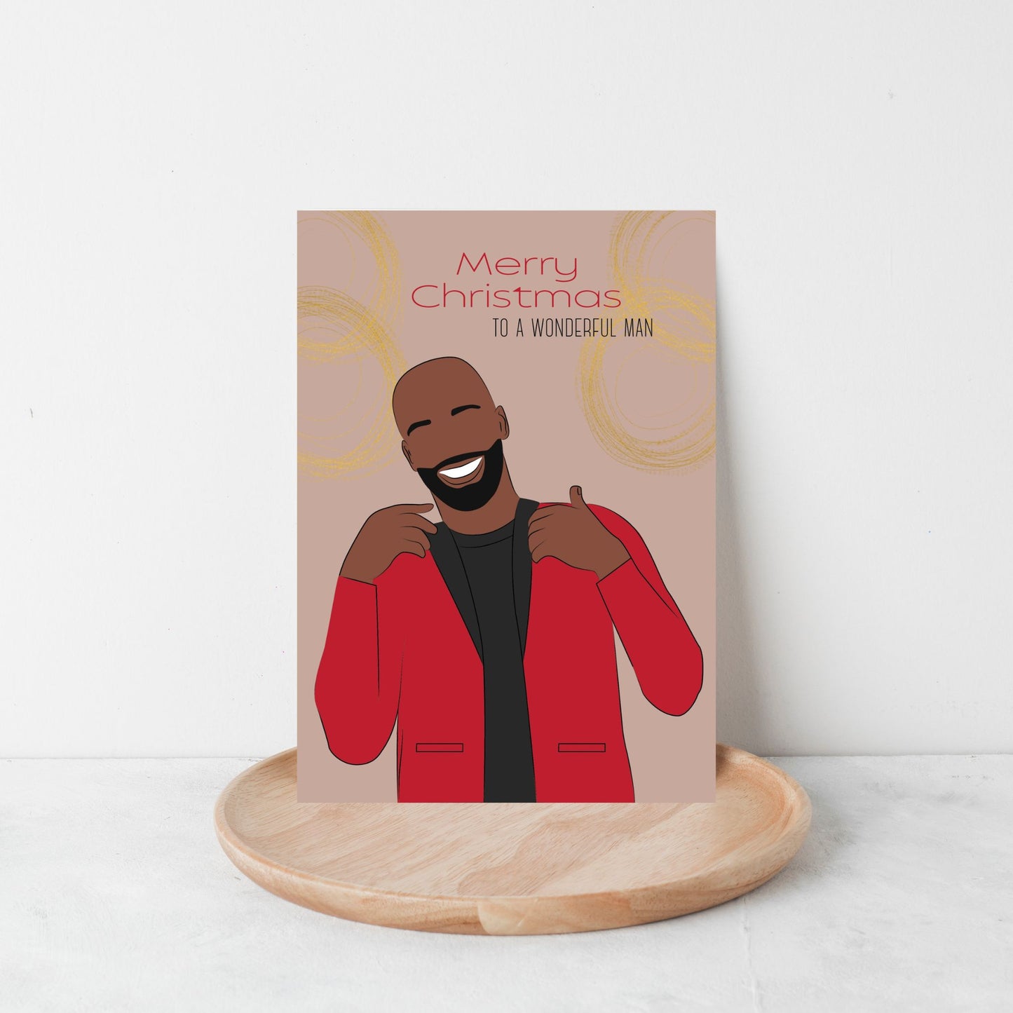 Christmas Black Man Card