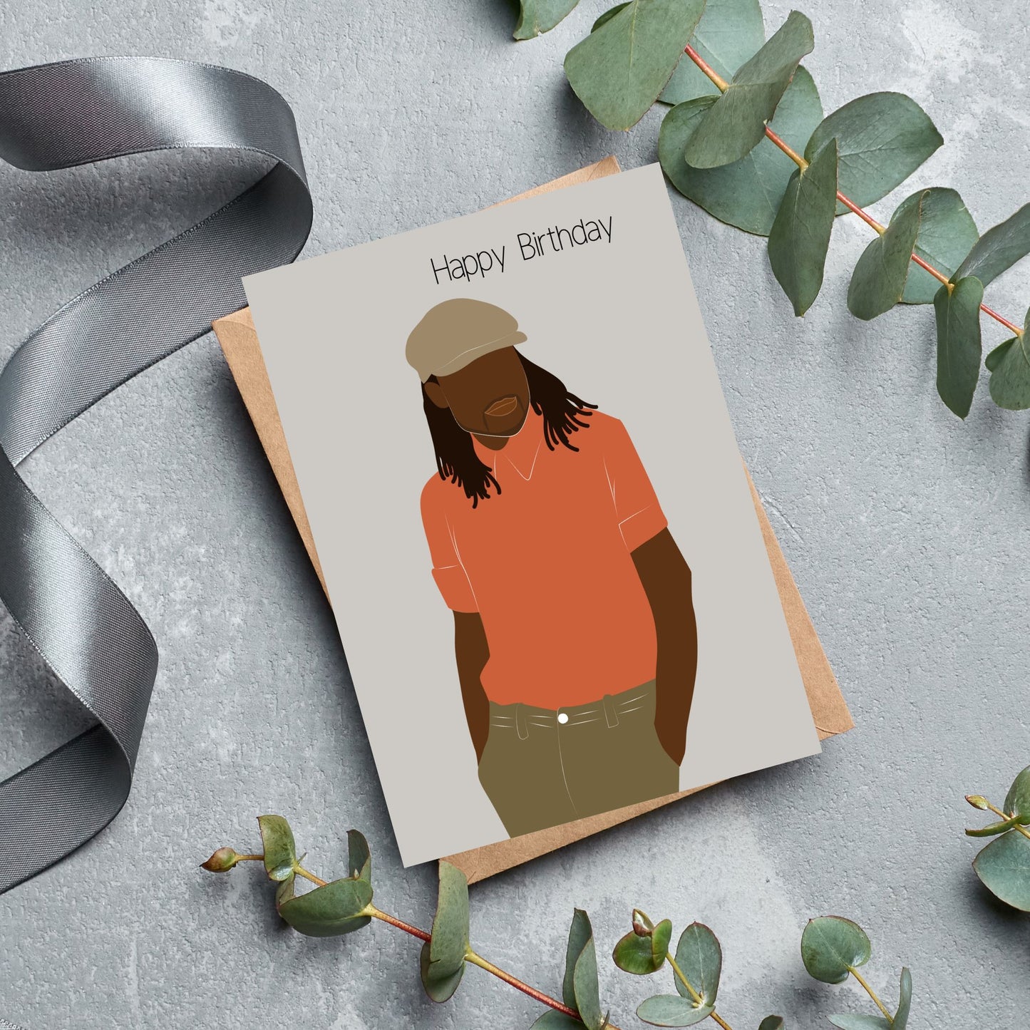 Black Man Birthday Card, Black Dreadlocks Man Birthday Card, Cards for Men